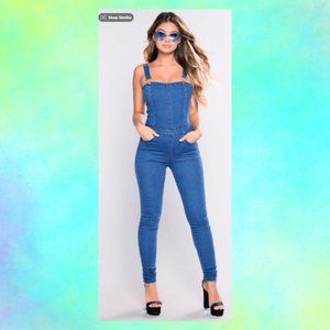 Fashion Nova Denim Jumpsuit